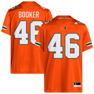 Men Adam Booker Orange Miami Hurricanes #46 College Football Limited Jerseys 951184-811