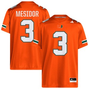 Mens Akheem Mesidor Orange Miami Hurricanes #3 College Football Limited Jersey 632791-595