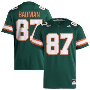 Mens Alex Bauman Green Miami Hurricanes #87 College Football 2025-26 Jerseys 272183-562