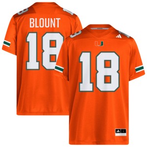 Mens Armondo Blount Orange Miami Hurricanes #18 College Football Stitched Jerseys 658003-419