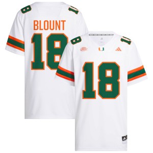 Men Armondo Blount White Miami Hurricanes #18 College Football 2025 Jerseys 135353-566