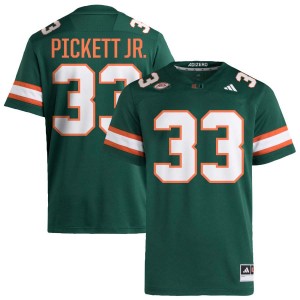 Men's Booker Pickett Jr. Green Miami Hurricanes #33 College Football Replica Jersey 124245-986