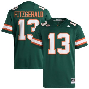 Mens Bryce Fitzgerald Green Miami Hurricanes #13 College Football Embroidery Jersey 926900-691