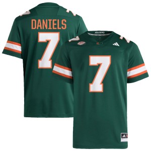 Men's CJ Daniels Green Miami Hurricanes #7 College Football 2025-26 Jersey 390864-574
