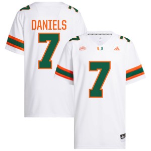 Men's CJ Daniels White Miami Hurricanes #7 College Football Alumni Jersey 652822-169