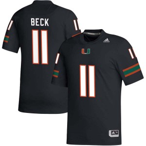 Men's Carson Beck Black Miami Hurricanes #11 College Football High School Jerseys 399295-225