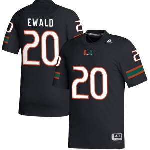 Men's Chris Ewald Jr. Black Miami Hurricanes #20 College Football University Jerseys 567149-408