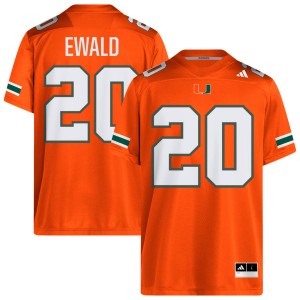 Men's Chris Ewald Jr. Orange Miami Hurricanes #20 College Football Player Jersey 816129-845