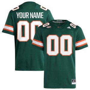 Men's Custom Green Miami Hurricanes #00 College Football High School Jerseys 185352-603