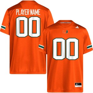 Mens Custom Orange Miami Hurricanes #00 College Football Player Jerseys 476335-997