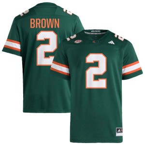 Mens Damari Brown Green Miami Hurricanes #2 College Football NCAA Jerseys 258505-222