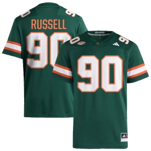 Men's Daylen Russell Green Miami Hurricanes #90 College Football Official Jerseys 613795-103