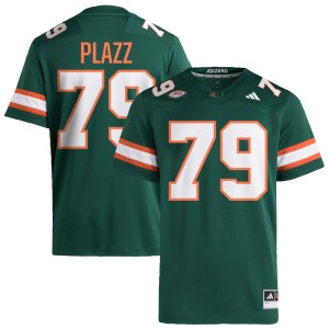 Mens Deryc Plazz Green Miami Hurricanes #79 College Football Stitched Jersey 529609-162