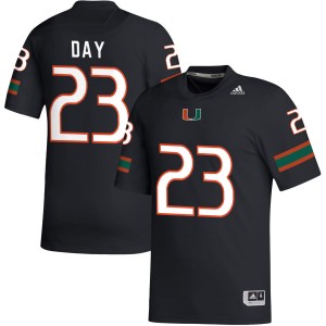 Mens Dylan Day Black Miami Hurricanes #23 College Football 2025 Jerseys 658025-680
