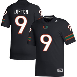 Men's Elija Lofton Black Miami Hurricanes #9 College Football 2025-26 Jersey 583468-724