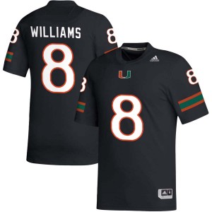 Men's Emory Williams Black Miami Hurricanes #8 College Football Stitched Jerseys 789159-307