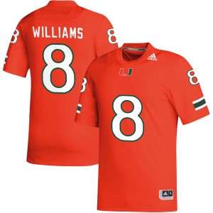 Mens Emory Williams Orange Miami Hurricanes #8 College Football High School Jersey 430325-991