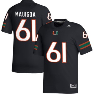 Men Francis Mauigoa Black Miami Hurricanes #61 College Football Limited Jerseys 721955-356
