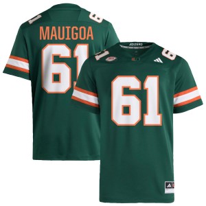 Mens Francis Mauigoa Green Miami Hurricanes #61 College Football Player Jersey 367228-560