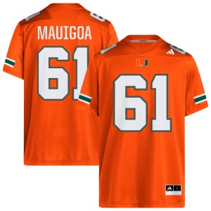 Men's Francis Mauigoa Orange Miami Hurricanes #61 College Football Limited Jerseys 488916-950