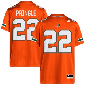 Mens Girard Pringle Jr. Orange Miami Hurricanes #22 College Football NCAA Jersey 811642-807