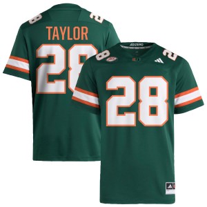 Men's Isaiah Taylor Green Miami Hurricanes #28 College Football NCAA Jerseys 695371-999