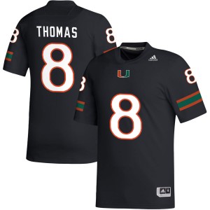 Men Jakobe Thomas Black Miami Hurricanes #8 College Football Player Jersey 230507-458