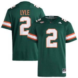 Men's Jordan Lyle Green Miami Hurricanes #2 College Football High School Jerseys 534338-439
