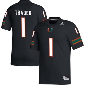 Men Joshisa Trader Black Miami Hurricanes #1 College Football Player Jerseys 559800-680
