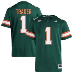 Mens Joshisa Trader Green Miami Hurricanes #1 College Football 2025 Jersey 663958-596