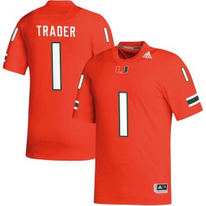 Men's Joshisa Trader Orange Miami Hurricanes #1 College Football Replica Jerseys 400080-680