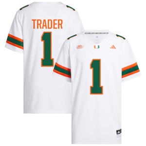 Mens Joshisa Trader White Miami Hurricanes #1 College Football NCAA Jersey 446562-287