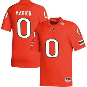 Mens Keelan Marion Orange Miami Hurricanes #0 College Football Alumni Jerseys 397242-212