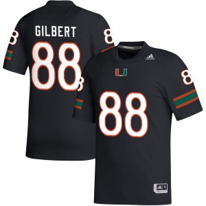 Men's Luka Gilbert Black Miami Hurricanes #88 College Football 2025 Jersey 200984-590