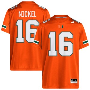 Mens Luke Nickel Orange Miami Hurricanes #16 College Football NCAA Jerseys 733817-339
