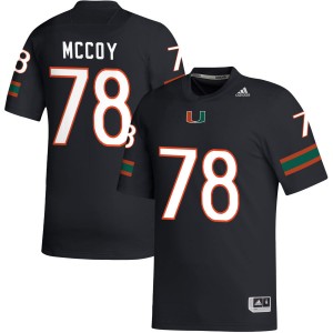 Men Matthew McCoy Black Miami Hurricanes #78 College Football Stitched Jersey 546235-297