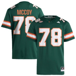 Men's Matthew McCoy Green Miami Hurricanes #78 College Football Stitched Jerseys 526940-179
