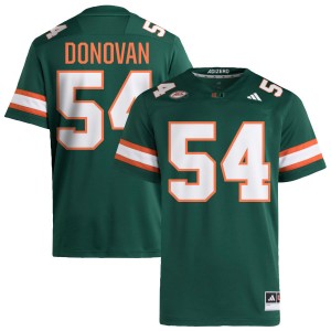 Mens Michael Donovan Green Miami Hurricanes #54 College Football Replica Jersey 757609-674