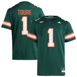 Men Mohamed Toure Green Miami Hurricanes #1 College Football Limited Jerseys 728298-328