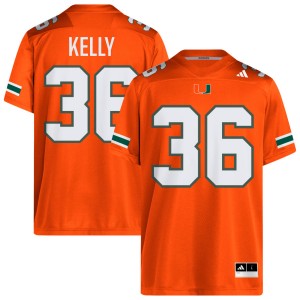 Men Nick Kelly Orange Miami Hurricanes #36 College Football Replica Jerseys 660270-195