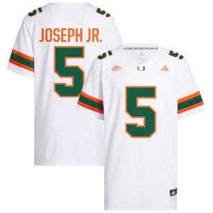 Men Ray Ray Joseph Jr. White Miami Hurricanes #5 College Football Stitched Jersey 363911-938