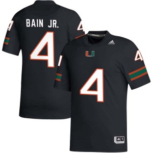 Men's Rueben Bain Jr. Black Miami Hurricanes #4 College Football Replica Jersey 226167-893