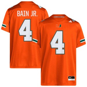Mens Rueben Bain Jr. Orange Miami Hurricanes #4 College Football Embroidery Jerseys 456278-971