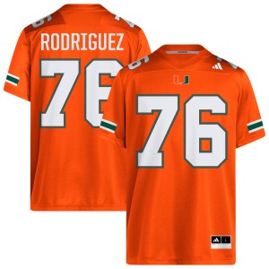 Men's Ryan Rodriguez Orange Miami Hurricanes #76 College Football 2025 Jersey 592270-708