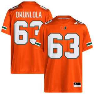 Men Samson Okunlola Orange Miami Hurricanes #63 College Football University Jerseys 113763-448