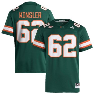Mens Tommy Kinsler IV Green Miami Hurricanes #62 College Football Alumni Jerseys 976333-145