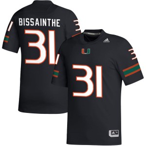 Men's Wesley Bissainthe Black Miami Hurricanes #31 College Football NCAA Jerseys 657871-809
