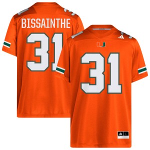 Men Wesley Bissainthe Orange Miami Hurricanes #31 College Football University Jerseys 278997-340
