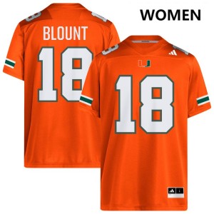 Women's Armondo Blount Orange Miami Hurricanes #18 College Football Limited Jerseys 375842-452