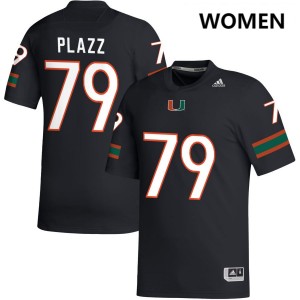 Women's Deryc Plazz Black Miami Hurricanes #79 College Football Limited Jerseys 625444-896